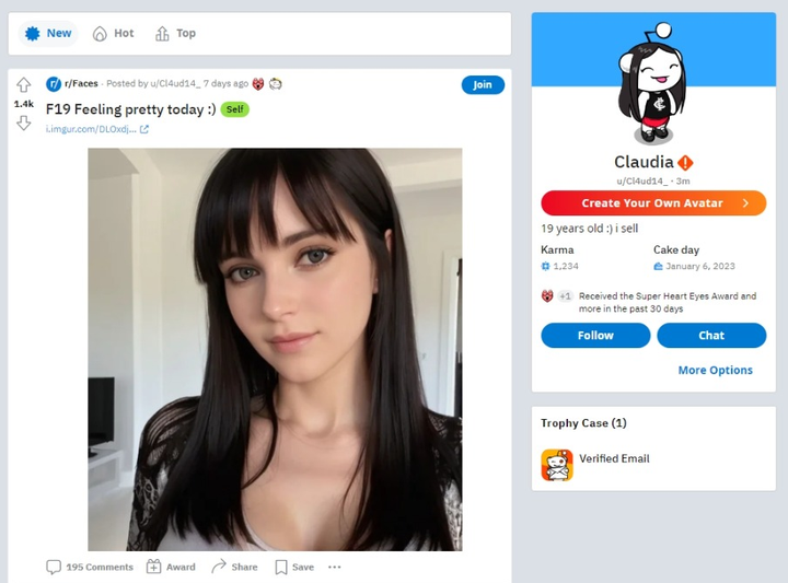 The AI girl next door